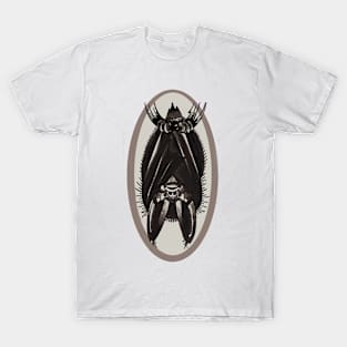 hanging bat, old school tattoo bat T-Shirt